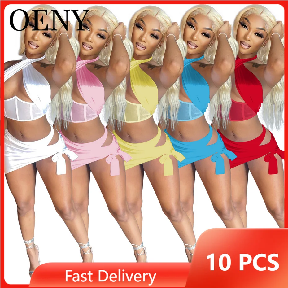 Summer Women 2-piece Set Fish Bone Shaping Bandage Hollowed Out Backless Top Sexy Mini Dress Wholesale Items Bulk Lots O8984
Summer Women 2-piece Set Fish Bone Shaping Bandage Hollowed Out Backless Top Sexy Mini Dress Wholesale Items Bulk Lots O8984