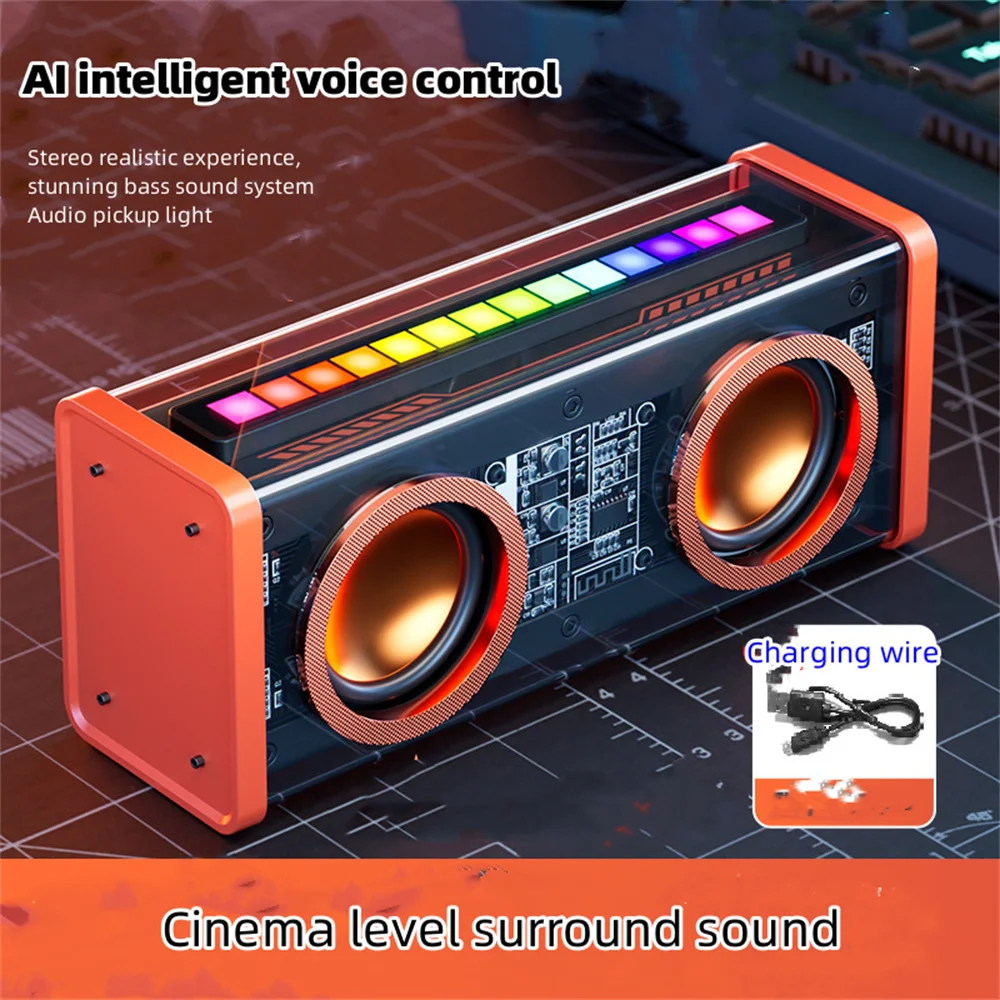 Transparent Mecha Bluetooth Speaker Wireless Home Theatre System Dazzling Light Subwoofer Equipo De Sonido Para Hogar
Transparent Mecha Bluetooth Speaker Wireless Home Theatre System Dazzling Light Subwoofer Equipo De Sonido Para Hogar