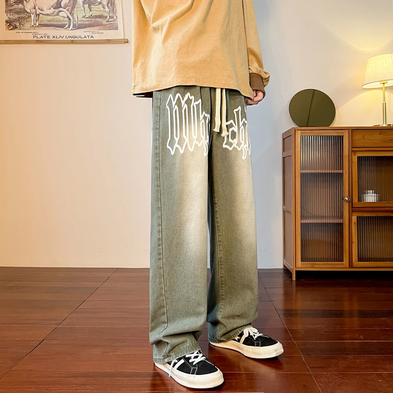 Classic Unisex Men's Jeans Fashion Hiphop Pants Baggy Hip Hop Pants Ins Trendy Retro Straight Leg Print Pants men clothing 2022
Classic Unisex Men's Jeans Fashion Hiphop Pants Baggy Hip Hop Pants Ins Trendy Retro Straight Leg Print Pants men clothing 2022