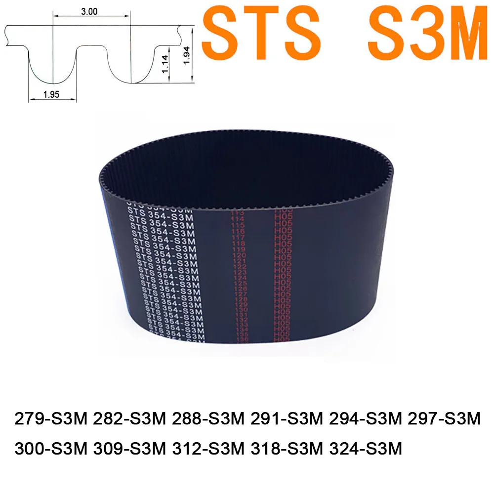 Резиновый Ремень ГРМ STS S3M, шаг 3 мм, ширина 6 10 15 20 мм, Длина 279 282 288 291 294 297 300 309 312 318 мм
Резиновый Ремень ГРМ STS S3M, шаг 3 мм, ширина 6 10 15 20 мм, Длина 279 282 288 291 294 297 300 309 312 318 мм