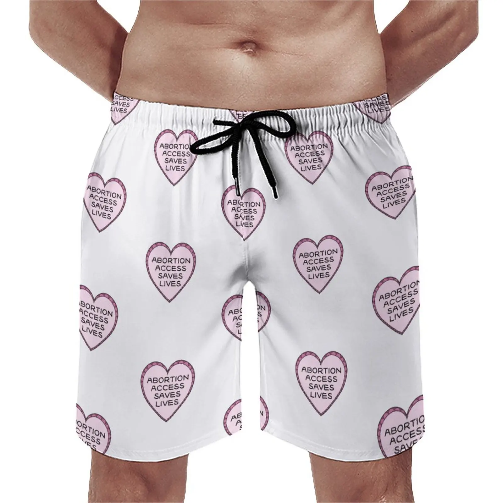 Abortion Access Saves Lives Board Shorts Men's Pink Heart Beach Shorts Comfortable Elastic Waist Swim Trunks Big Size
Abortion Access Saves Lives Board Shorts Men's Pink Heart Beach Shorts Comfortable Elastic Waist Swim Trunks Big Size
