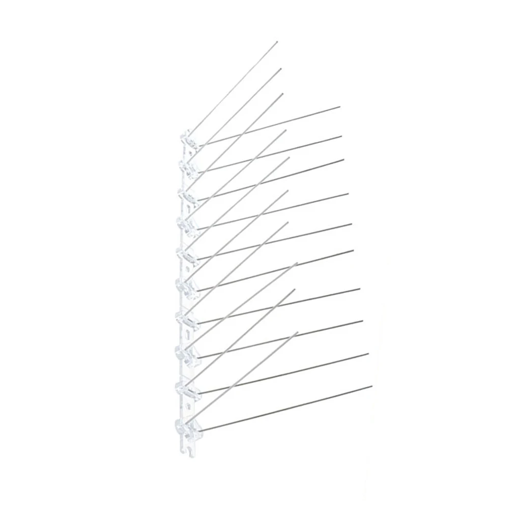 Bird Repellent with Acrylic Base Stainless Steel Spikes Birds Scarer Repeller Garden Orchard Fence Kit for Deterring
Bird Repellent with Acrylic Base Stainless Steel Spikes Birds Scarer Repeller Garden Orchard Fence Kit for Deterring