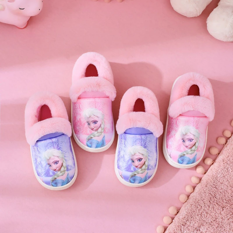 Disney Frozen Children's Cotton Slippers Winter Girls Cartoon Elsa Princess Girls Cotton Warm Purple Blue Shoes Size 19-25cm
Disney Frozen Children's Cotton Slippers Winter Girls Cartoon Elsa Princess Girls Cotton Warm Purple Blue Shoes Size 19-25cm
