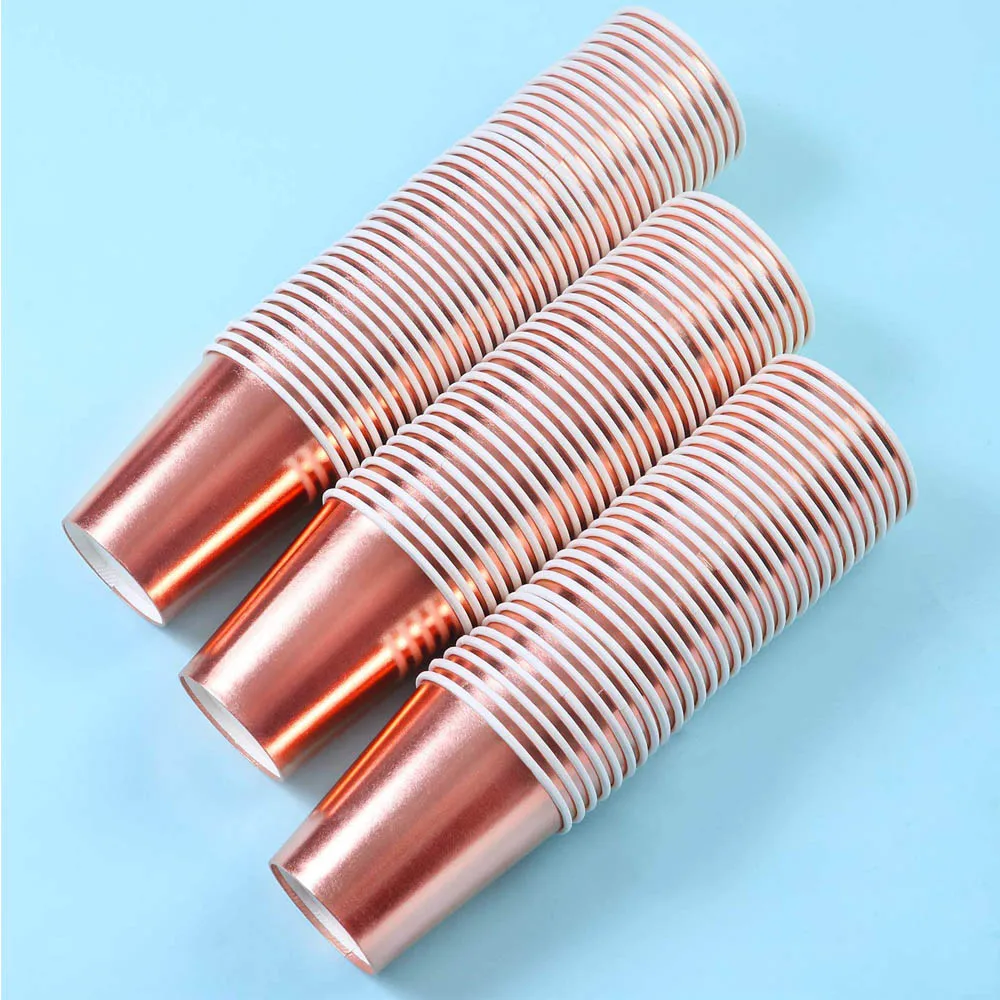 100 Packs Disposable Cup Rose Gold Foil Paper Cup 9oz Party Wedding Birthday Drinking Cup Party Tableware Supplies
100 Packs Disposable Cup Rose Gold Foil Paper Cup 9oz Party Wedding Birthday Drinking Cup Party Tableware Supplies