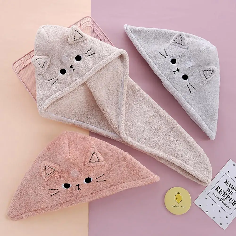 Hair Drying Hat Super Soft Coral Fleece Water Absorbent Cute Kitty Ear Shower Hat Dry Hair Towel Wrap Bathroom Gadget Daily Use
Hair Drying Hat Super Soft Coral Fleece Water Absorbent Cute Kitty Ear Shower Hat Dry Hair Towel Wrap Bathroom Gadget Daily Use