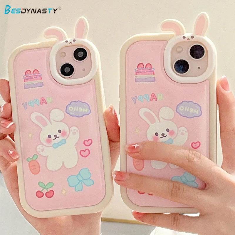 Корейский чехол BESD с кроличьими ушками для iPhone 14 13 12 11 Pro Max, полноэкранный, с изображением цветов, животных, мягкий ударопрочный чехол
Корейский чехол BESD с кроличьими ушками для iPhone 14 13 12 11 Pro Max, полноэкранный, с изображением цветов, животных, мягкий ударопрочный чехол