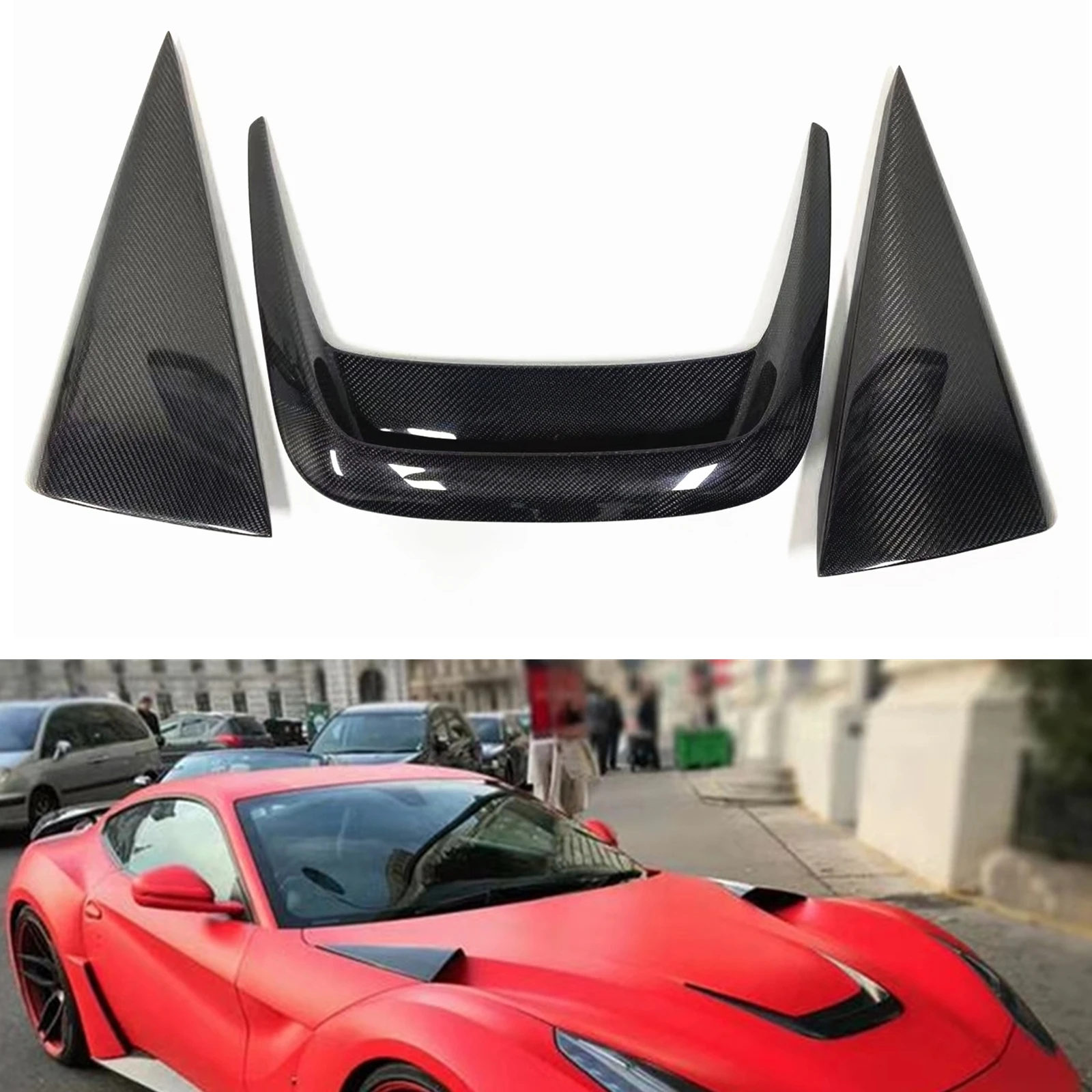 Front Engine Hood Cover Air Outlet Vent Trim For Ferrari F12 Berlinetta 2012-2015 Real Dry Carbon Fiber Bonnet Scoop Duct Shell
Front Engine Hood Cover Air Outlet Vent Trim For Ferrari F12 Berlinetta 2012-2015 Real Dry Carbon Fiber Bonnet Scoop Duct Shell