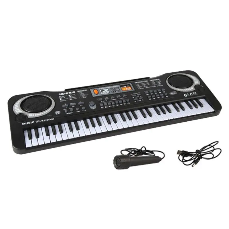

Цифровая Музыкальная электронная клавиатура, 61 клавиша, для электрического пианино, детский подарок