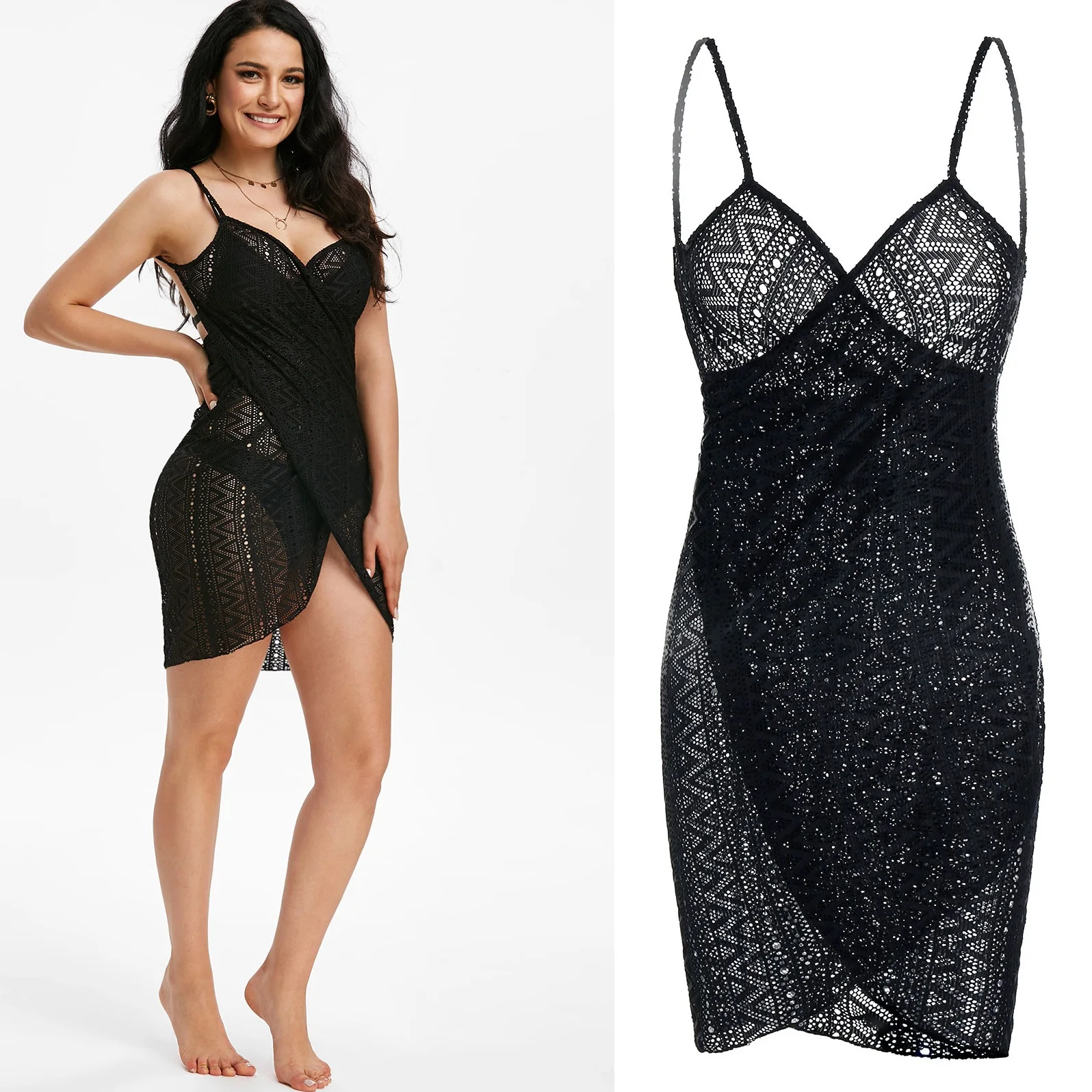 Sexy Lace Multi-Way Cover-Ups Dress Wrap Sarong Sleeveless Cami Swimdress Ladies Summer Bikini Swimsuit Mesh Cover 3XL
Sexy Lace Multi-Way Cover-Ups Dress Wrap Sarong Sleeveless Cami Swimdress Ladies Summer Bikini Swimsuit Mesh Cover 3XL