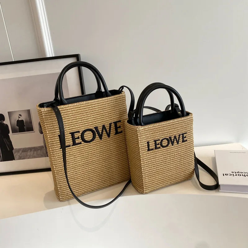 

Плетеная соломенная сумка, Новинка лета 2023, модная брендовая дизайнерская сумка для покупок через плечо, Повседневная Женская дорожная сумка-тоут для отпуска, сумка-мессенджер