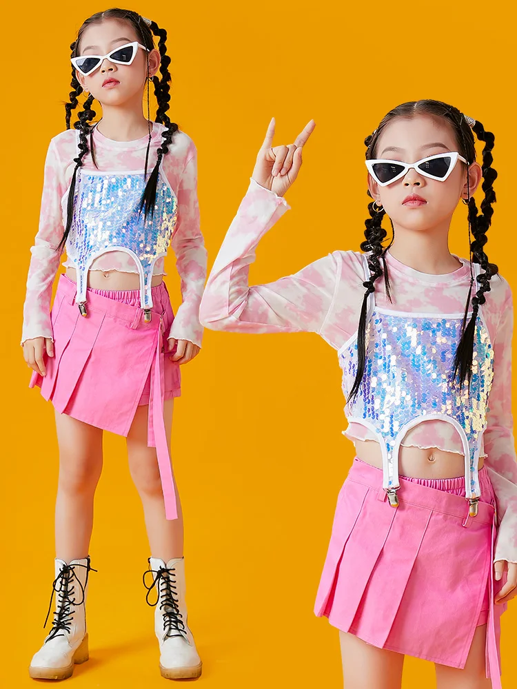 Girls Hip Hop Dance Costume Seuqin Vest Crop Tops Jazz Performance Clothing For Children Cheerlead Dancewear Stage Suit DNV17136
Girls Hip Hop Dance Costume Seuqin Vest Crop Tops Jazz Performance Clothing For Children Cheerlead Dancewear Stage Suit DNV17136