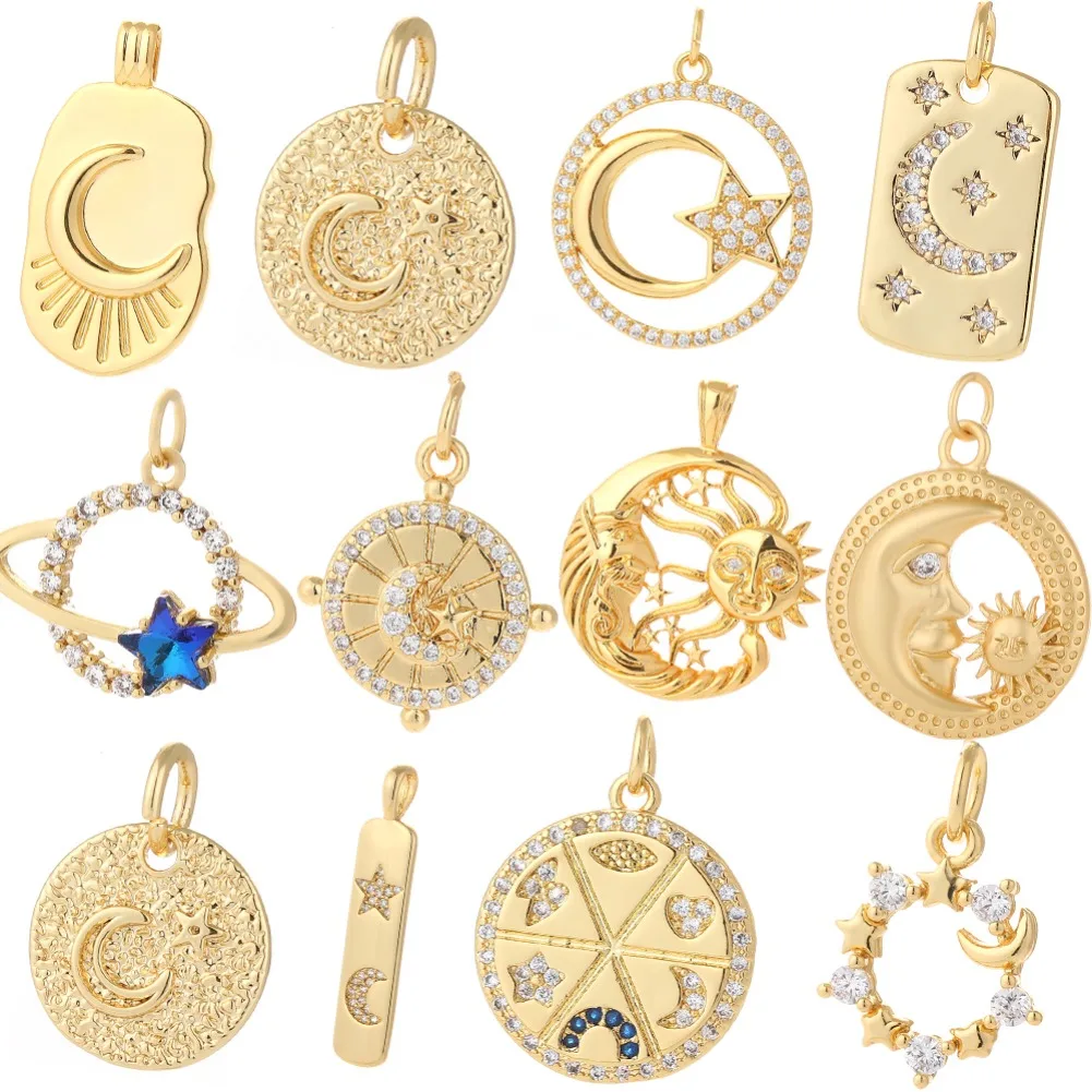 Bright Moon Sun Star Charms for Jewelry Making Glod Color Lucky Turntable Diy Earrings Necklace Bracelet Handmade High Quality
Bright Moon Sun Star Charms for Jewelry Making Glod Color Lucky Turntable Diy Earrings Necklace Bracelet Handmade High Quality