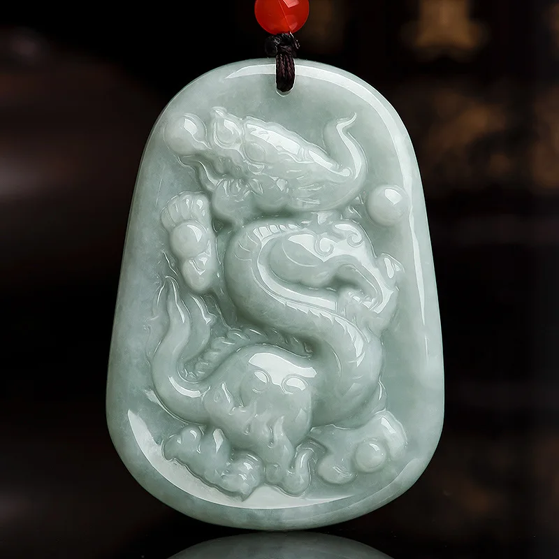 Natural Jade Light Green Dragon Pendant Jadeite Charm Necklace Exquisite Jewelry Fashion Men Women Accessories with Chain Gift
Natural Jade Light Green Dragon Pendant Jadeite Charm Necklace Exquisite Jewelry Fashion Men Women Accessories with Chain Gift