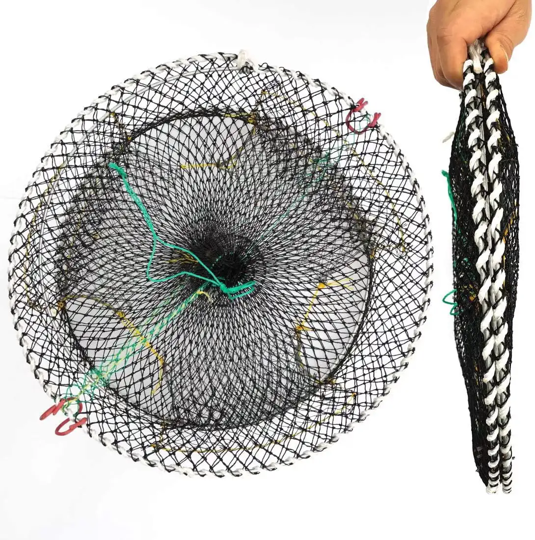 Large Crab Traps Three Entrances 2Pcs Portable Collapsible Fishing Bait Trap Cage Cast Net 17.7"x7.9"
Large Crab Traps Three Entrances 2Pcs Portable Collapsible Fishing Bait Trap Cage Cast Net 17.7"x7.9"
