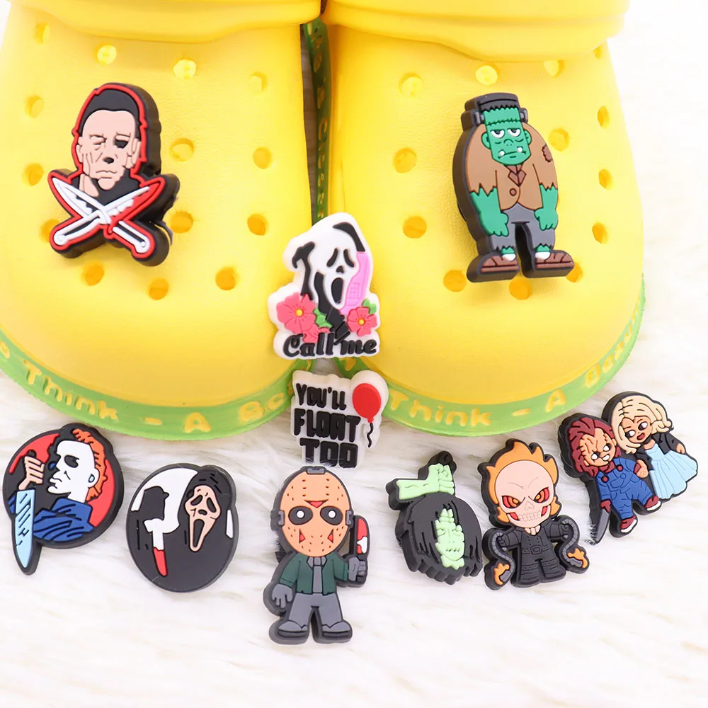 Hot Sale 1pcs PVC Shoe Charms Green Zombie Ghost Mask Killer Accessories DIY Shoe Decorations For Croc Jibz Kids X-mas Gift
Hot Sale 1pcs PVC Shoe Charms Green Zombie Ghost Mask Killer Accessories DIY Shoe Decorations For Croc Jibz Kids X-mas Gift