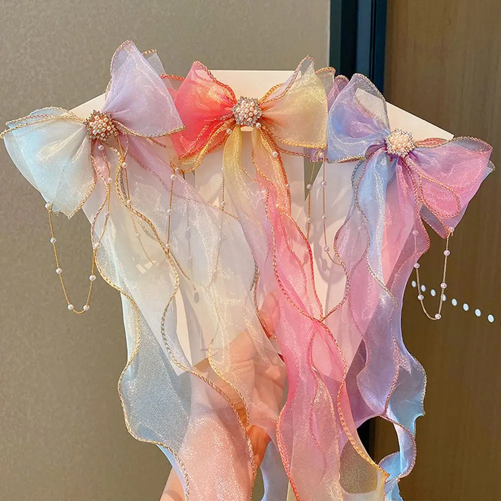 Children's Pearl Tassel Bow Ribbon Braided Hairpin Headwear Girls Cute Sweet Shiny Princess Yarn Bow Long Ribbon Hairpin
Children's Pearl Tassel Bow Ribbon Braided Hairpin Headwear Girls Cute Sweet Shiny Princess Yarn Bow Long Ribbon Hairpin
