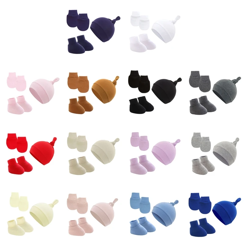 Newborn Hat+Gloves+Socks Set for Baby Boy Girl Solid color Cotton Fall Casual Photography Props Soft Headwear Infant Nightcap
Newborn Hat+Gloves+Socks Set for Baby Boy Girl Solid color Cotton Fall Casual Photography Props Soft Headwear Infant Nightcap