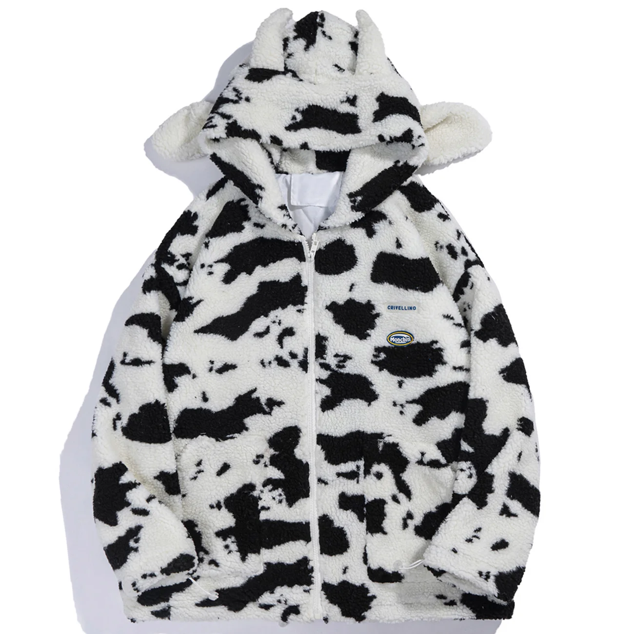 Hooded Cow Pattern Zipper LACIBLE Winter Jacket Men Women Casual Streetwear Padded Lambswool Coat Cotton Loose Thicken Outwear
Hooded Cow Pattern Zipper LACIBLE Winter Jacket Men Women Casual Streetwear Padded Lambswool Coat Cotton Loose Thicken Outwear