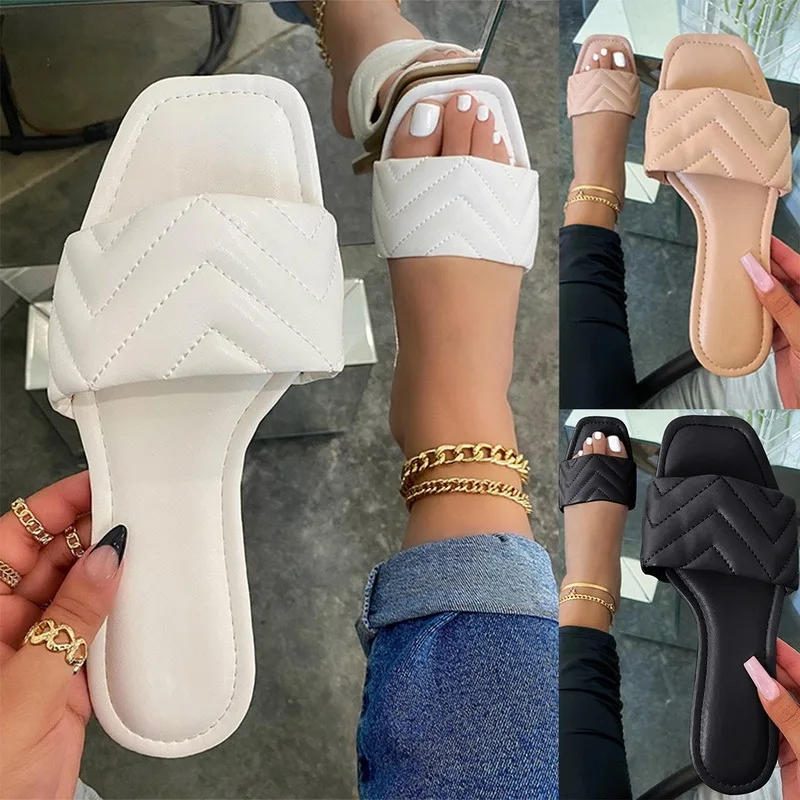2022 Newest High Quality Women Slides Square Toe Flat Slippers Summer Outdoor Beach Non-Slip Casual Sandals Female Shoes
2022 Newest High Quality Women Slides Square Toe Flat Slippers Summer Outdoor Beach Non-Slip Casual Sandals Female Shoes