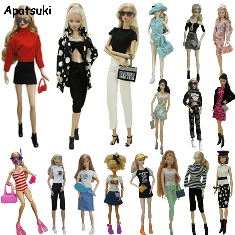 Fashion Outfits For Barbie Clothes Set For Barbie Doll Shirt Pants Shoes Glasses Crown Purse Hat Toys 1/6 Dolls Accessories
Fashion Outfits For Barbie Clothes Set For Barbie Doll Shirt Pants Shoes Glasses Crown Purse Hat Toys 1/6 Dolls Accessories