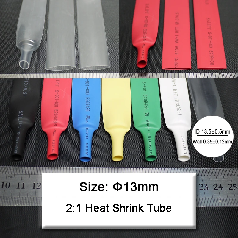 2/5/10/20/50M Diameter 13mm Heat Shrink Tube 2:1 Polyolefin Thermal Cable Protector Insulated Waterproof Flame Retardant Sleeve
2/5/10/20/50M Diameter 13mm Heat Shrink Tube 2:1 Polyolefin Thermal Cable Protector Insulated Waterproof Flame Retardant Sleeve