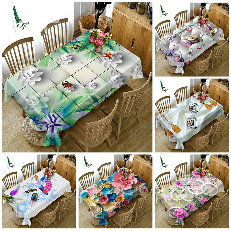 3d Paper Flower Pattern Tablecloth Rectangular Wedding Dining Table Decor Party Kitchen Antifouling Living Room Home Decoration
3d Paper Flower Pattern Tablecloth Rectangular Wedding Dining Table Decor Party Kitchen Antifouling Living Room Home Decoration