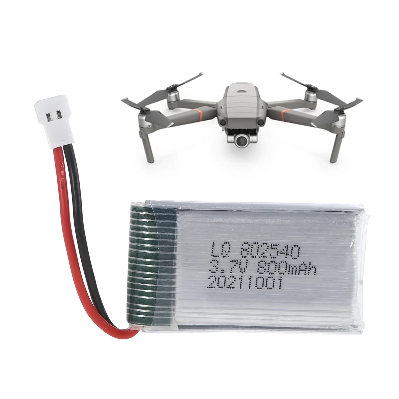 

3.7V 800mAh Lipo Battery, 802540 Rechargeable Lithium Battery for SYMA X5C X5C-1 X5 X5SC X5SW M68 K60 HQ-905 CX30 RC Quadcopter