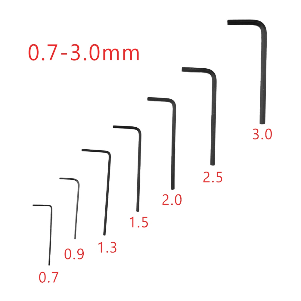 7 Pcs/Set Allen Wrench L Shaped Black Hex Hexagon Key Allen wrench Screwdriver Tool Kit 0.7mm-3mm
7 Pcs/Set Allen Wrench L Shaped Black Hex Hexagon Key Allen wrench Screwdriver Tool Kit 0.7mm-3mm