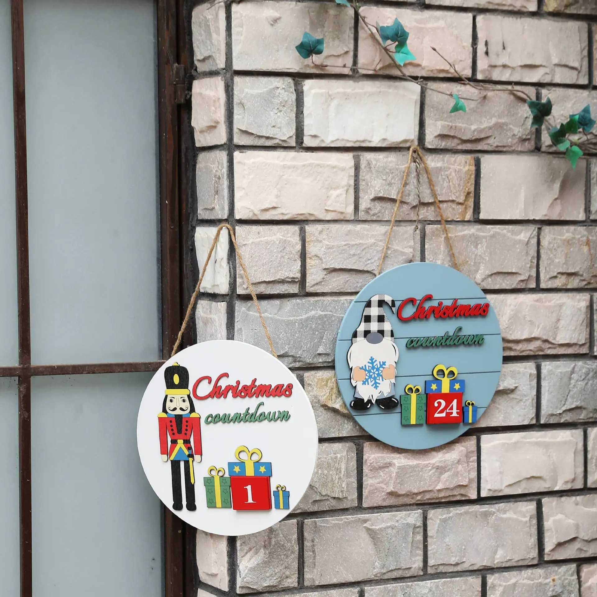Christmas Countdown Calendar Wooden Welcome Doorplate Walnut Soldier Rudolph Round Wooden Plate Three-dimensional Pendant Gifts
Christmas Countdown Calendar Wooden Welcome Doorplate Walnut Soldier Rudolph Round Wooden Plate Three-dimensional Pendant Gifts