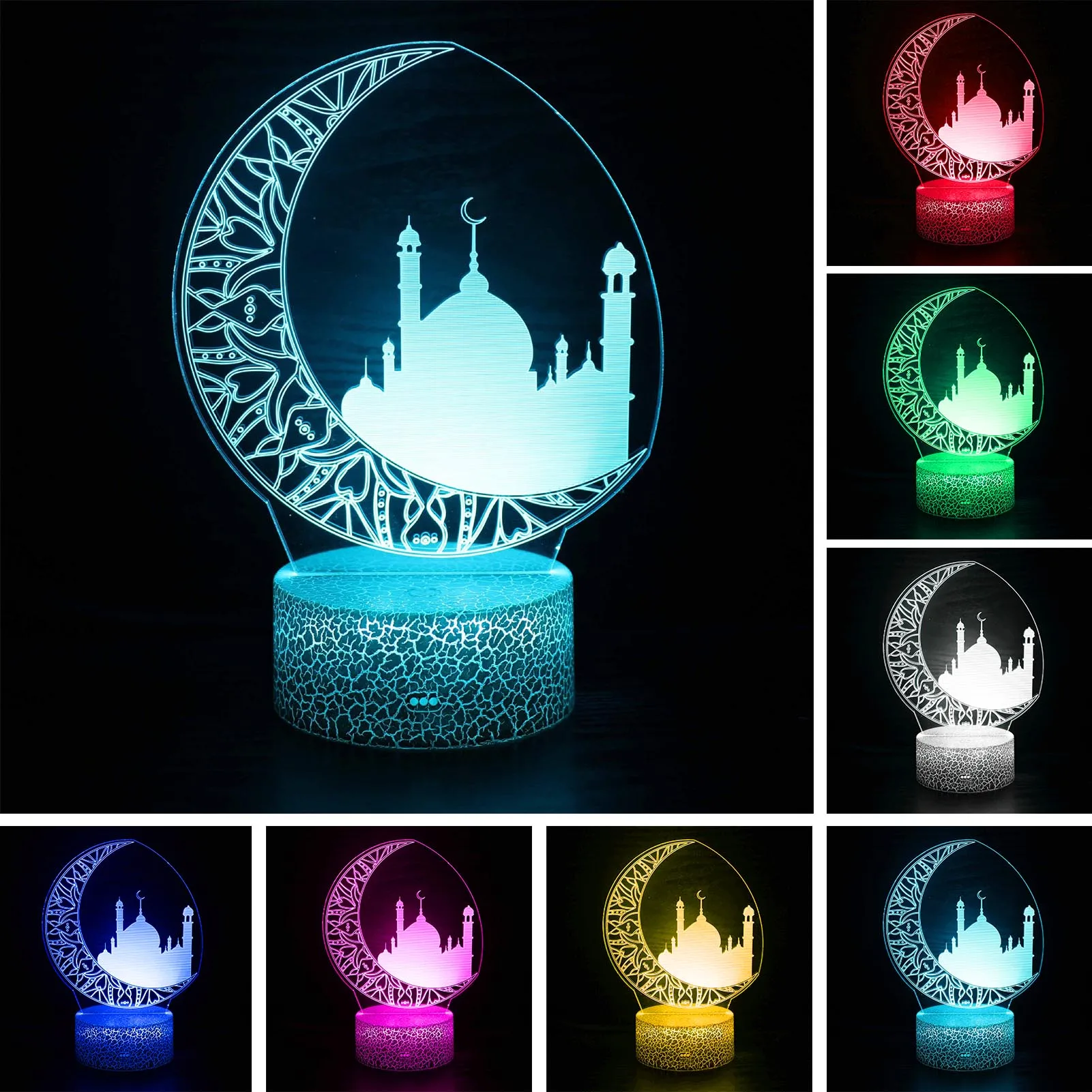 Ramadan Mubarak Lamp Decorations Eid Crafts Night Light With Remote Control 3D Effect Moon Star Lights For Wedding Party Home
Ramadan Mubarak Lamp Decorations Eid Crafts Night Light With Remote Control 3D Effect Moon Star Lights For Wedding Party Home