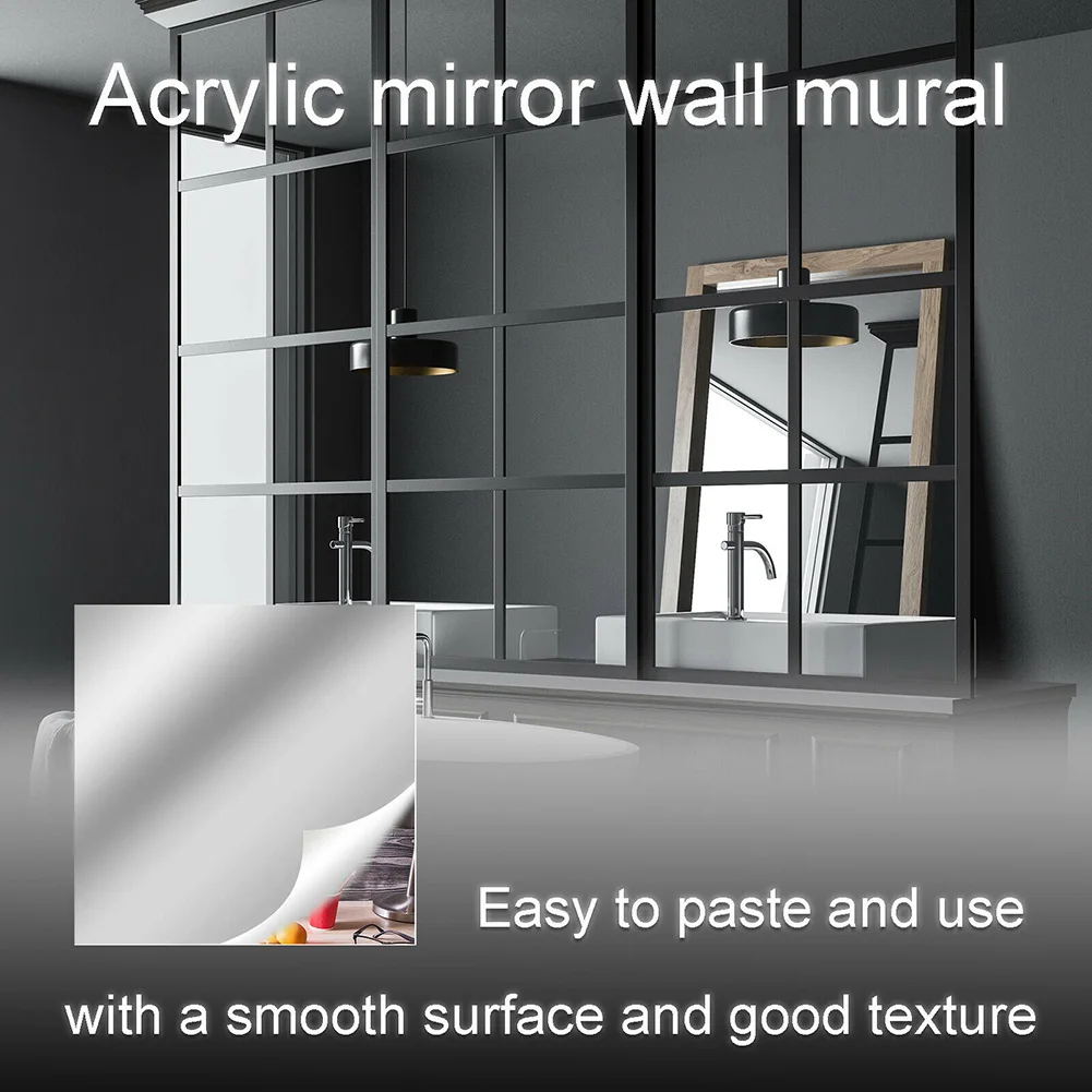 1 Roll PET Mirror Wall Sticker Self Adhesive Mirror Sheets DIY Home Decor Removable 50*200cm Art Mirror Surface Wall Sticker
1 Roll PET Mirror Wall Sticker Self Adhesive Mirror Sheets DIY Home Decor Removable 50*200cm Art Mirror Surface Wall Sticker