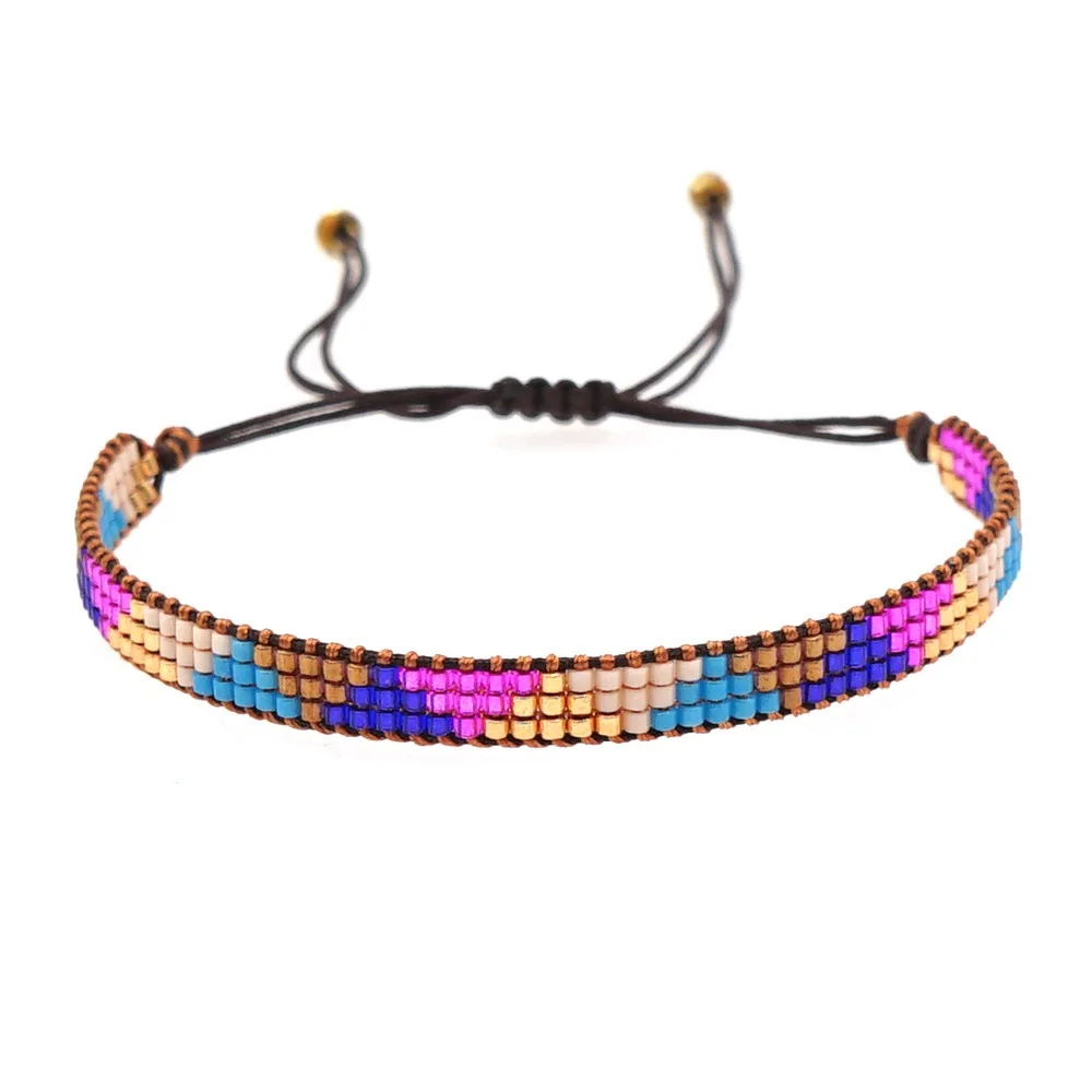 Miyuki Rice Beads Woven Vintage Ethnic Bracelet Bohemian Triangle Color-block Pattern Pure Handmade Jewelry
Miyuki Rice Beads Woven Vintage Ethnic Bracelet Bohemian Triangle Color-block Pattern Pure Handmade Jewelry