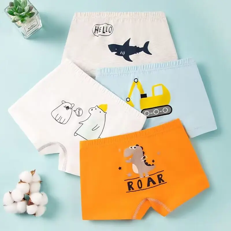 4 шт., Детские хлопковые трусы с мультяшным принтом
4 шт., Детские хлопковые трусы с мультяшным принтом