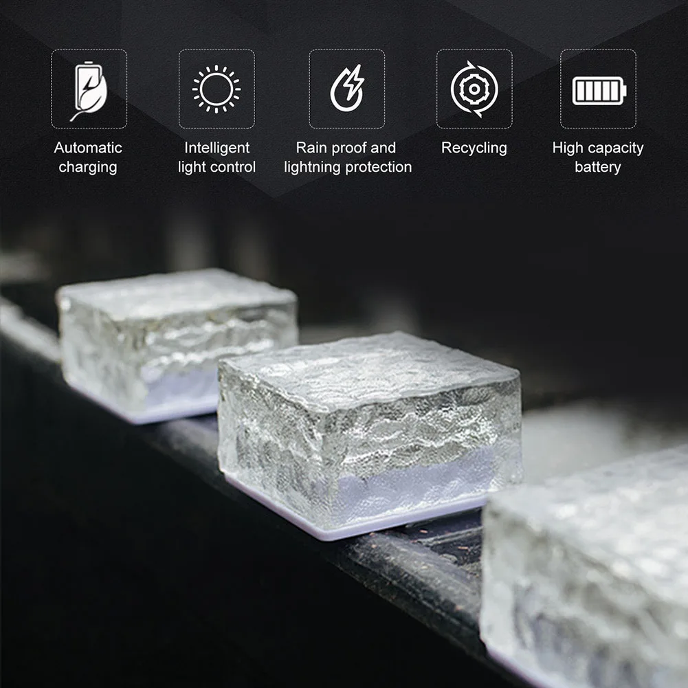 1 PCS Solar Ice Cube Light 4 LED Solar Glass Brick Light Outdoor Garden Waterproof Buried Lamp For Courtyard Pathway Christmas
1 PCS Solar Ice Cube Light 4 LED Solar Glass Brick Light Outdoor Garden Waterproof Buried Lamp For Courtyard Pathway Christmas
