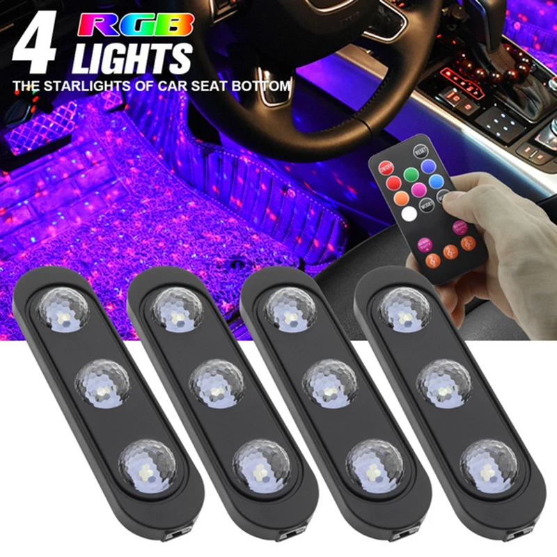 4pcs/set Car Interior Atmosphere Light Colorful LED Starlight Projection Lamp with Remote Control Car Interior Accessories
4pcs/set Car Interior Atmosphere Light Colorful LED Starlight Projection Lamp with Remote Control Car Interior Accessories