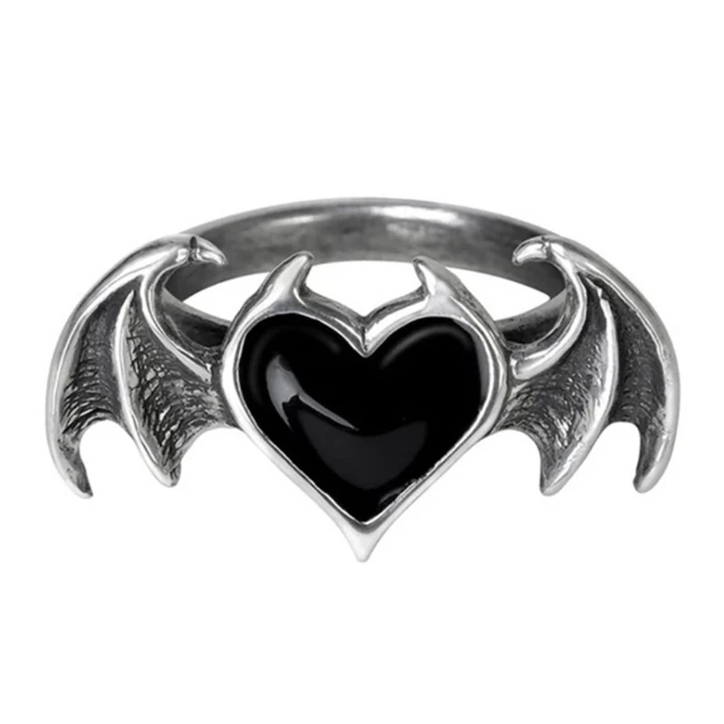 Stylishly Spooky Nocturnal Bat Ring Jewelers Vintage Style Heart Shaped Wedding Band Cocktail Party Promise Ring 264E
Stylishly Spooky Nocturnal Bat Ring Jewelers Vintage Style Heart Shaped Wedding Band Cocktail Party Promise Ring 264E