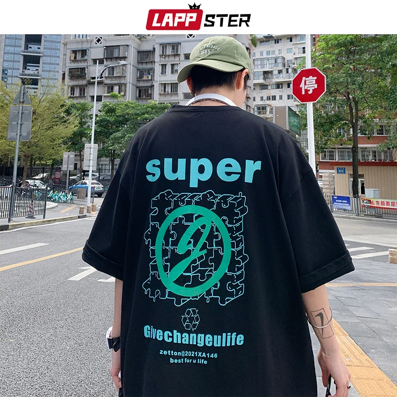 Футболка LAPPSTER оверсайз с супер принтом, уличная одежда, черный топ в стиле хип-хоп, японская хлопковая Повседневная рубашка с коротким рукав...
Футболка LAPPSTER оверсайз с супер принтом, уличная одежда, черный топ в стиле хип-хоп, японская хлопковая Повседневная рубашка с коротким рукав...