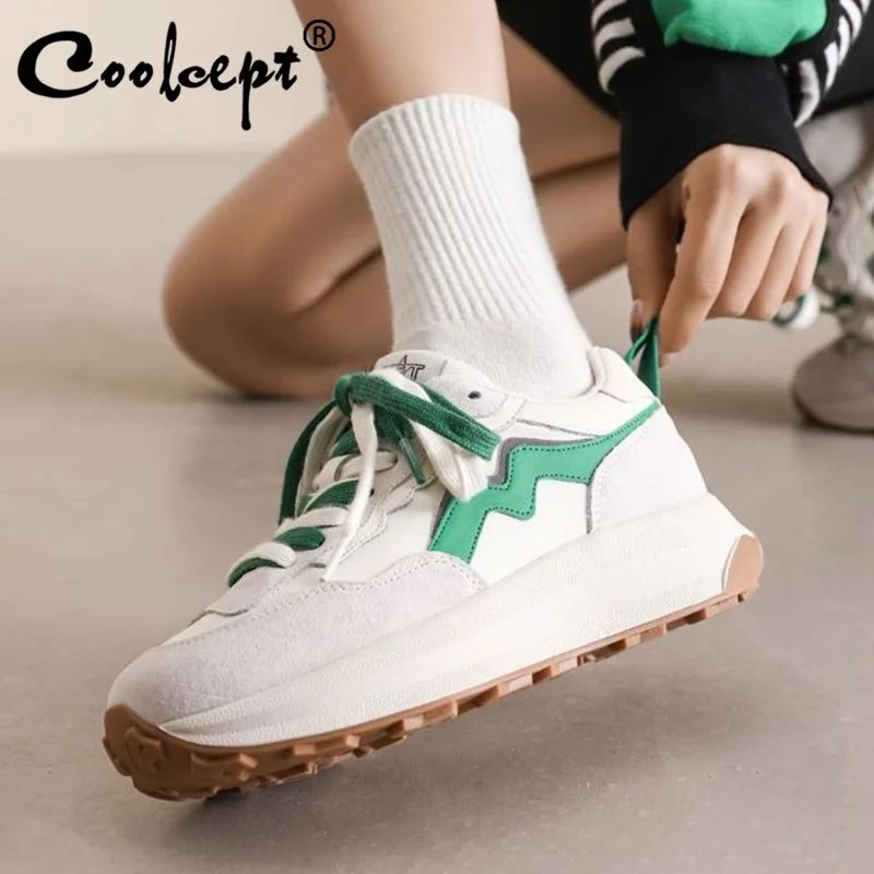 Coolcept Women Sneakers Real Leather Spring Heels Shoes For Woman 2022 Ins Fashion Lady Casual Daily Home Footwear Size 35-39
Coolcept Women Sneakers Real Leather Spring Heels Shoes For Woman 2022 Ins Fashion Lady Casual Daily Home Footwear Size 35-39