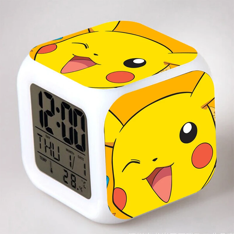 Pokemon Alarm Clock LED Anime Accessories 7 Color Changing Night Glowing Kawaii Pikachu Despertador Children Toys Christmas Gift
Pokemon Alarm Clock LED Anime Accessories 7 Color Changing Night Glowing Kawaii Pikachu Despertador Children Toys Christmas Gift