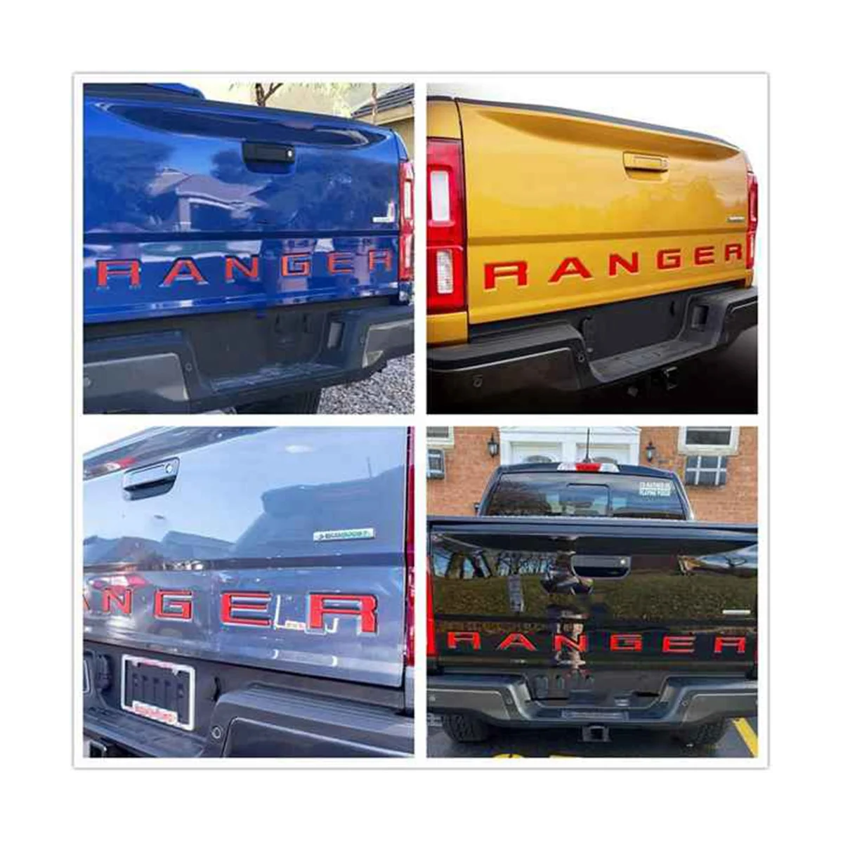 Tailgate Insert Letters 3D Raised & Decals Letters, Tailgate Emblems for Ford Ranger 2019 2020 (Red)
Tailgate Insert Letters 3D Raised & Decals Letters, Tailgate Emblems for Ford Ranger 2019 2020 (Red)