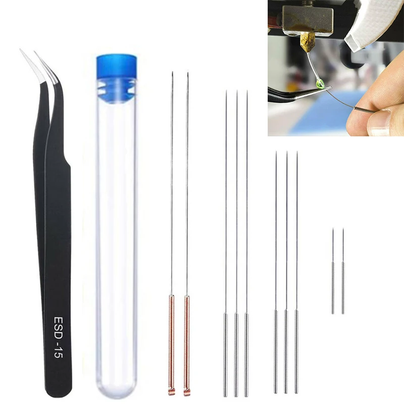 10 Pcs 3DPrinter Nozzle Cleaning Kit 30 Pieces Nozzle Cleaner 0.2-05mm Cleaning Needles 10Pcs Needles+1pcs Tweezer For 3D Print
10 Pcs 3DPrinter Nozzle Cleaning Kit 30 Pieces Nozzle Cleaner 0.2-05mm Cleaning Needles 10Pcs Needles+1pcs Tweezer For 3D Print