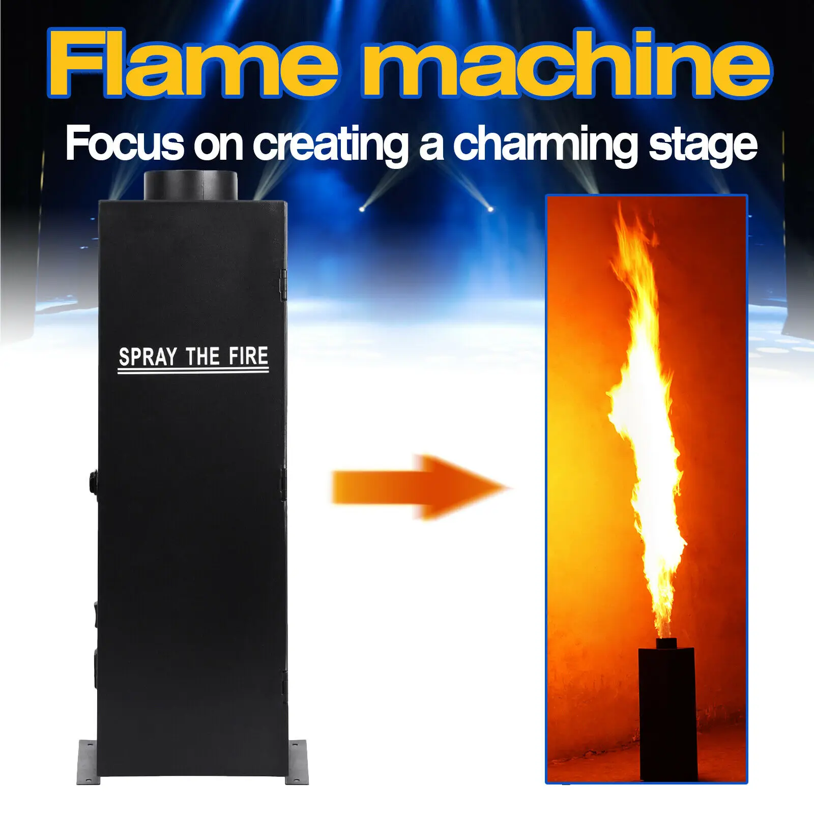 Yonntech 200W DMX Fire Flame Spraying Stage Projector DJ Stage Party Bar Projecteur Machine
Yonntech 200W DMX Fire Flame Spraying Stage Projector DJ Stage Party Bar Projecteur Machine