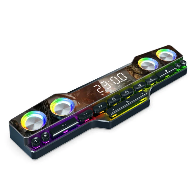Soundbar With Clock Display Function New Wireless RGB Gaming Speaker 3D Hifi Stereo Sound Bar Music Center PC Speaker Recommend
Soundbar With Clock Display Function New Wireless RGB Gaming Speaker 3D Hifi Stereo Sound Bar Music Center PC Speaker Recommend