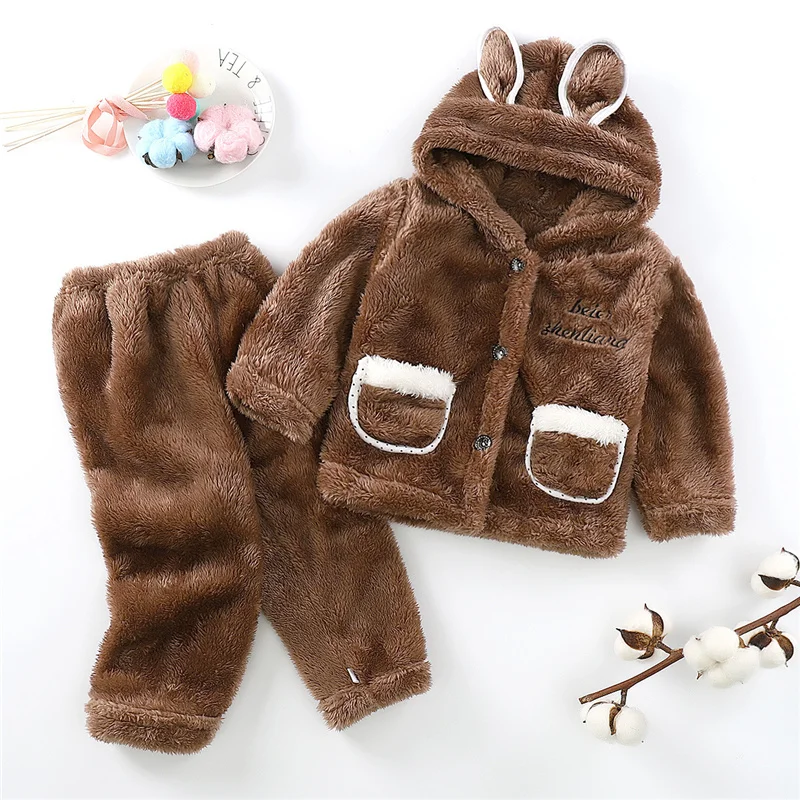 Big Children Coral Fleece Clothing Suit Flannel Sets Winter Thick Warm Homewear 2Pcs Girls Boys Pajamas Outfit 1-10Y
Big Children Coral Fleece Clothing Suit Flannel Sets Winter Thick Warm Homewear 2Pcs Girls Boys Pajamas Outfit 1-10Y