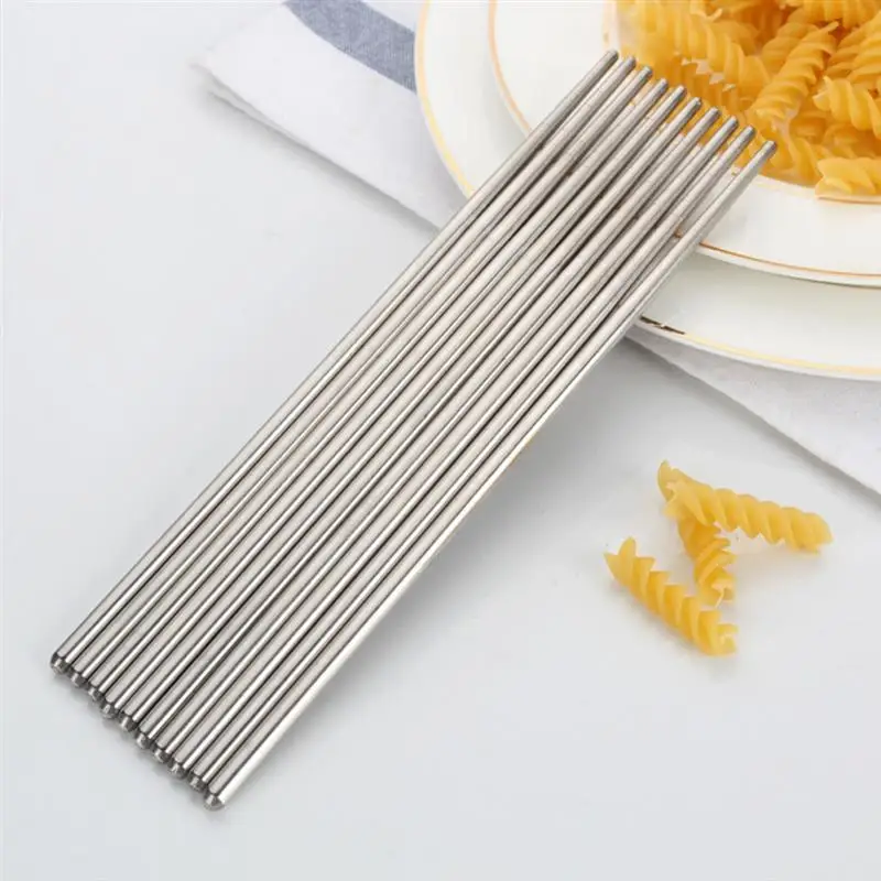 5 Pairs/10 Pieces Anti-skip Stainless Steel Chopsticks Metal Non-slip Chinese Chopsticks Home Kitchen Dinner Tool Dropping
5 Pairs/10 Pieces Anti-skip Stainless Steel Chopsticks Metal Non-slip Chinese Chopsticks Home Kitchen Dinner Tool Dropping