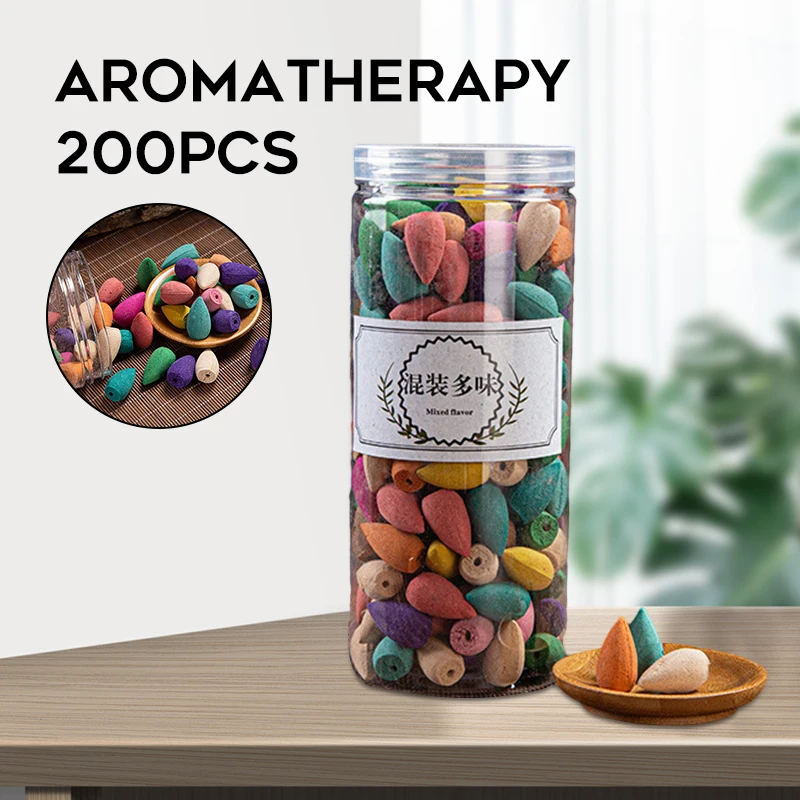 Newest 200pcs Indoor Incense Cones Natural Backflow Incense Mixed Spa Yoga Meditation Aromatherapy for Home Bedroom
Newest 200pcs Indoor Incense Cones Natural Backflow Incense Mixed Spa Yoga Meditation Aromatherapy for Home Bedroom