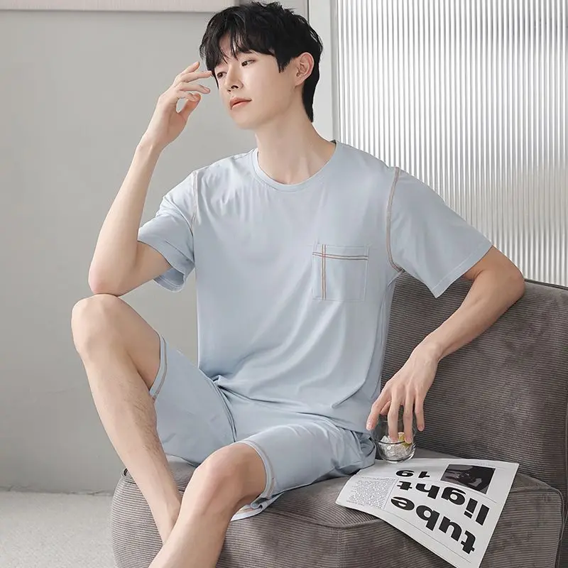 WHYY Summer Men's Pajamas Suit Thin Modal Home Clothes Short Sleeve Shorts Men's Round Neck Casual Summer Clothes
WHYY Summer Men's Pajamas Suit Thin Modal Home Clothes Short Sleeve Shorts Men's Round Neck Casual Summer Clothes