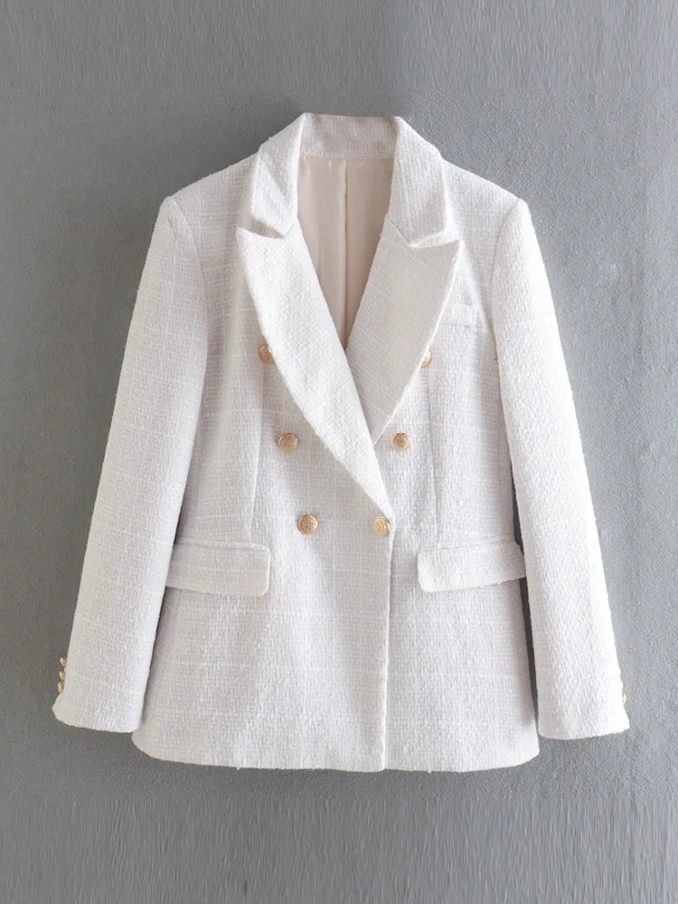 Женский двубортный Блейзер, повседневный однотонный приталенный Блейзер с жилками, одежда для улицы, лето 2022
Женский двубортный Блейзер, повседневный однотонный приталенный Блейзер с жилками, одежда для улицы, лето 2022