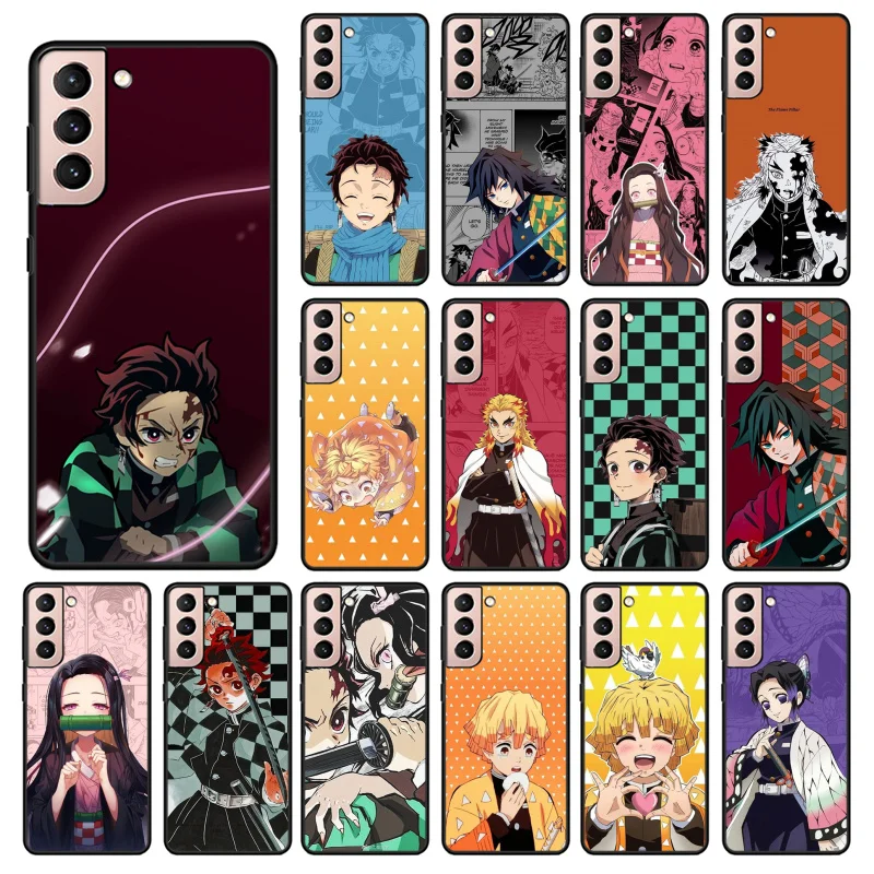 

Demon Slayer Kimetsu Kamado Phone Case for Samsung Galaxy S22 S20 Ultra S20 S22 Plus S21 S10 S9 S8 Plus S10E S20 FE Funda Capa