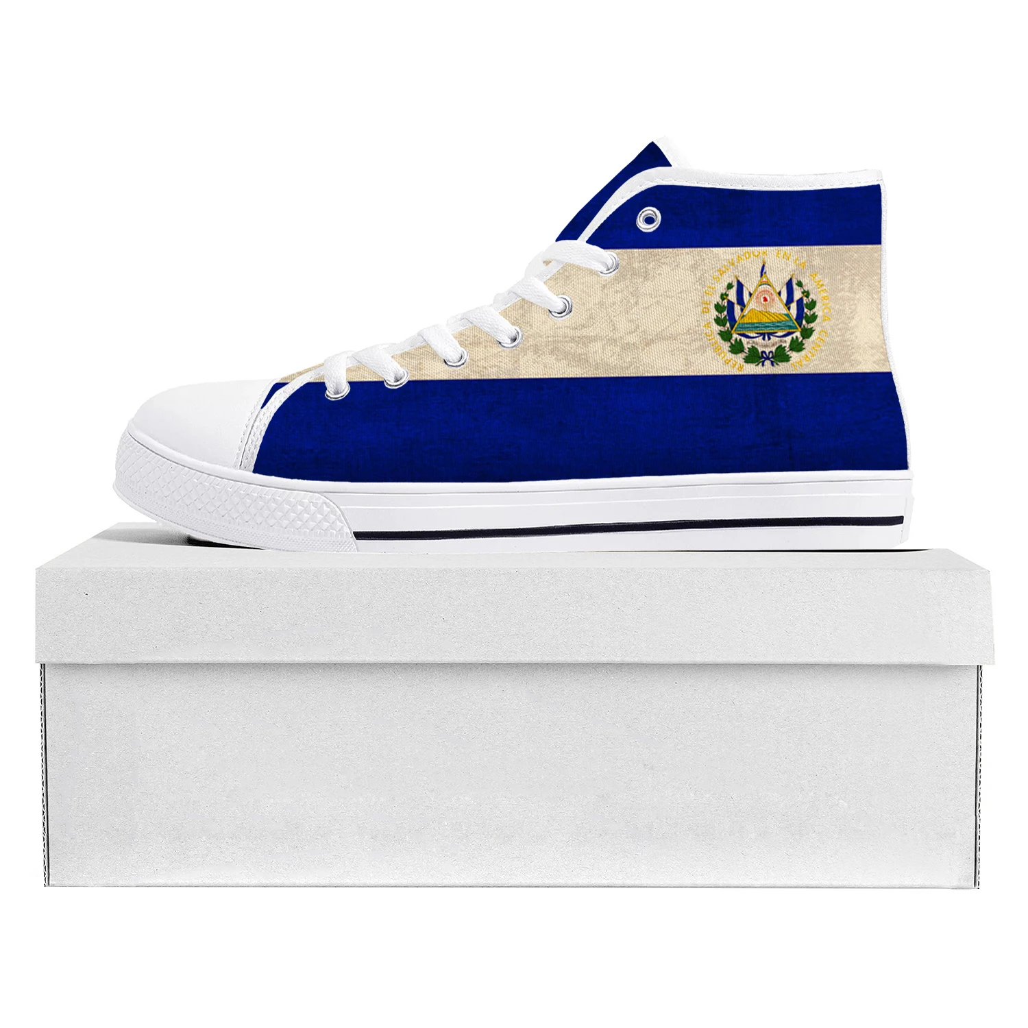 El Salvador Flag High Top High Quality Sneakers Mens Womens Teenager Canvas Sneaker El Salvador Casual Couple Shoes Custom Shoe
El Salvador Flag High Top High Quality Sneakers Mens Womens Teenager Canvas Sneaker El Salvador Casual Couple Shoes Custom Shoe
